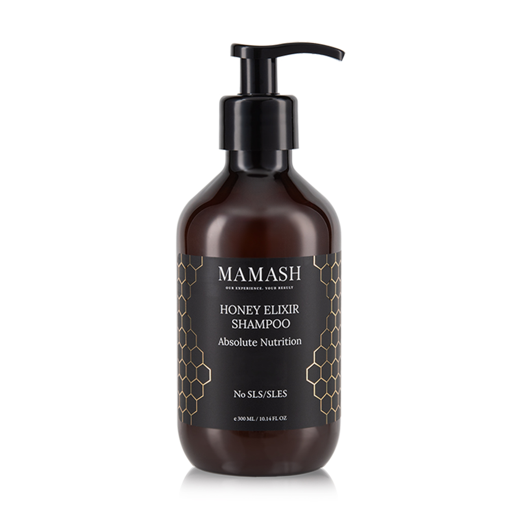Ультраживильний шампунь-терапія для волосся Mamash Honey Elixir Shampoo з органічним медом та олією маракуї, 300 мл